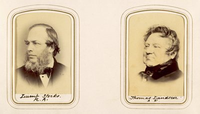 Portraits of Lumb Stocks and Thomas Landseer by English Photographer